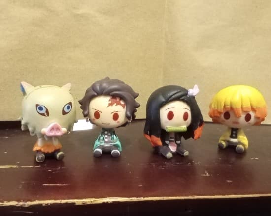 Protagonistas demon slayer (4 figuras)